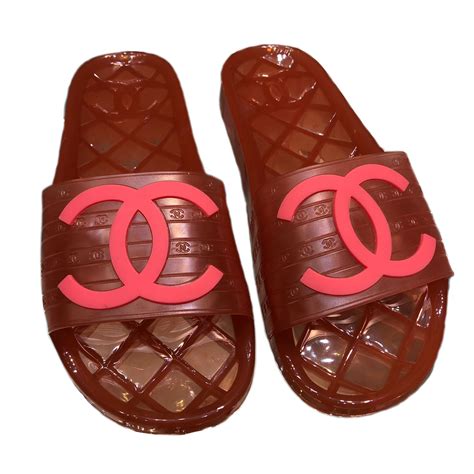 how much are chanel jelly slides|Chanel slides price.